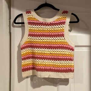 Forever 21 Crochet Multicolored top